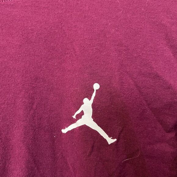Jordan short sleeve tee shirt size xl marroon red mens workout top i267 - Picture 4 of 4